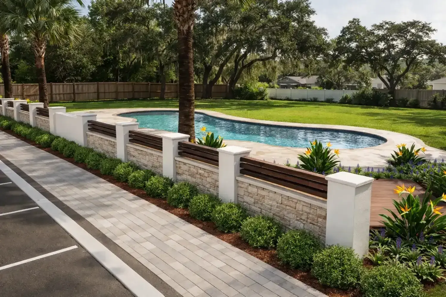 Community amenity pool designed by Serene Spaces Studio