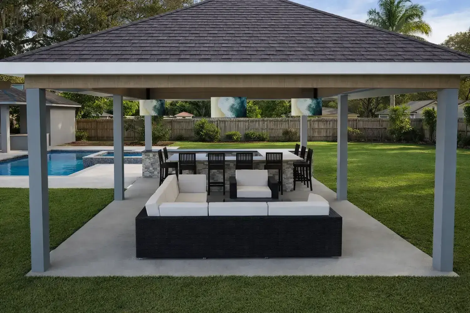 Pergola and pavilion design by Serene Spaces Studio