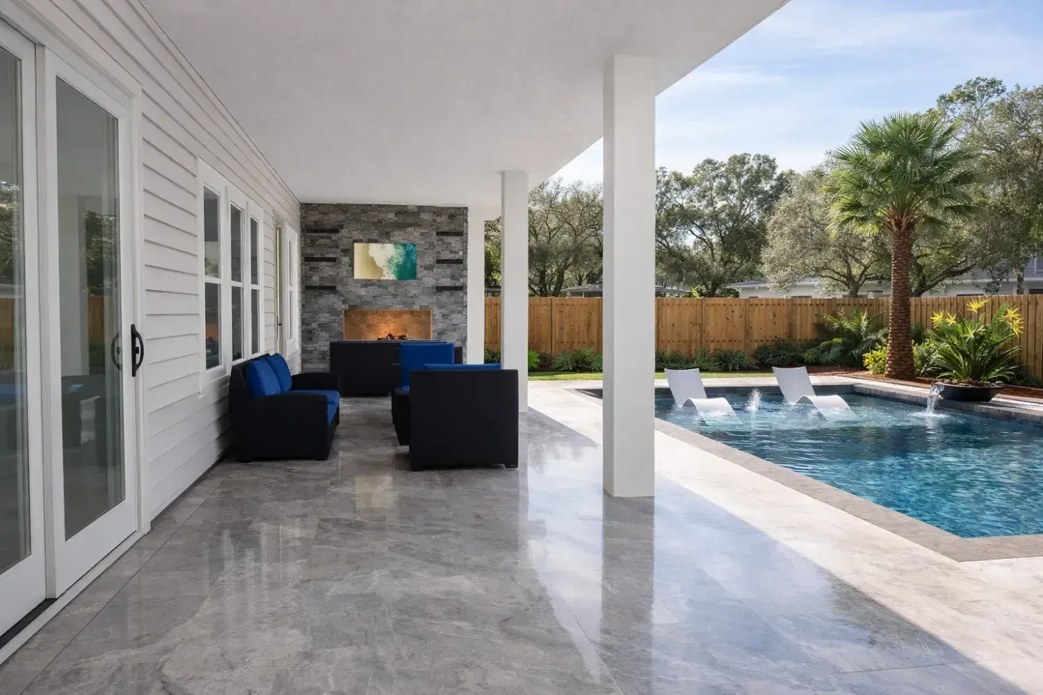 Custom pool and spa design by Serene Spaces Studio